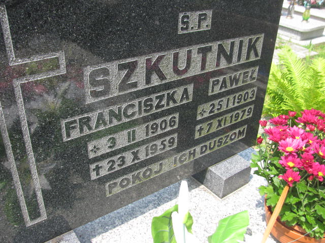 Franciszka Szkutnik 1906 Warta Bolesławiecka - Grobonet - Wyszukiwarka osób pochowanych