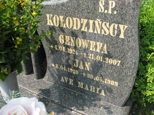 Genowefa Kołodzińska 1926 Warta Bolesławiecka - Grobonet - Wyszukiwarka osób pochowanych